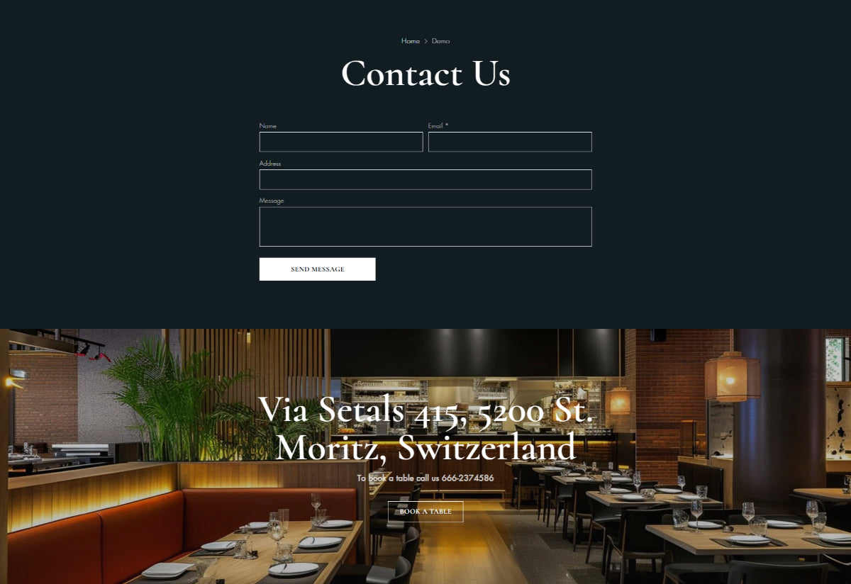 Restaurants 1 - Contact us