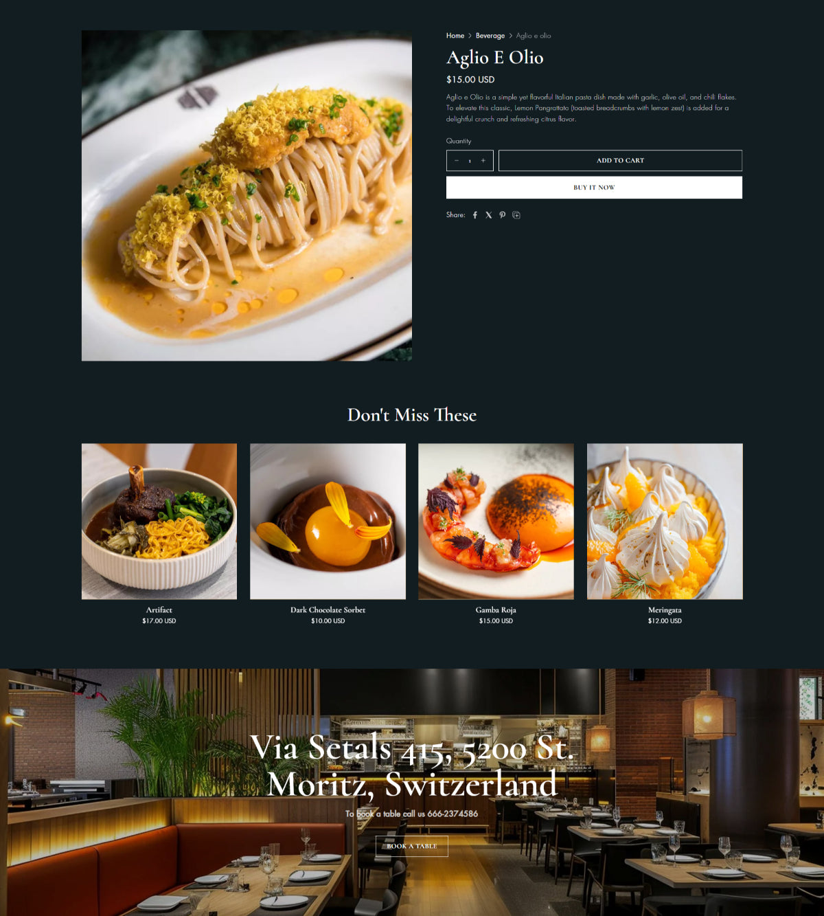 Restaurants 1 - Product page