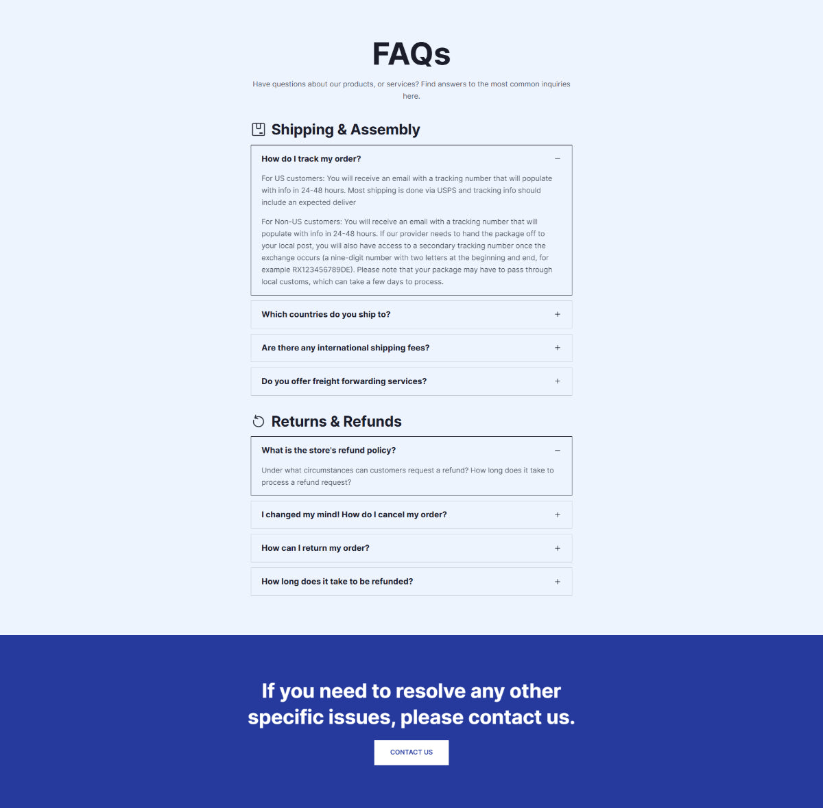 Services 1 - FAQs