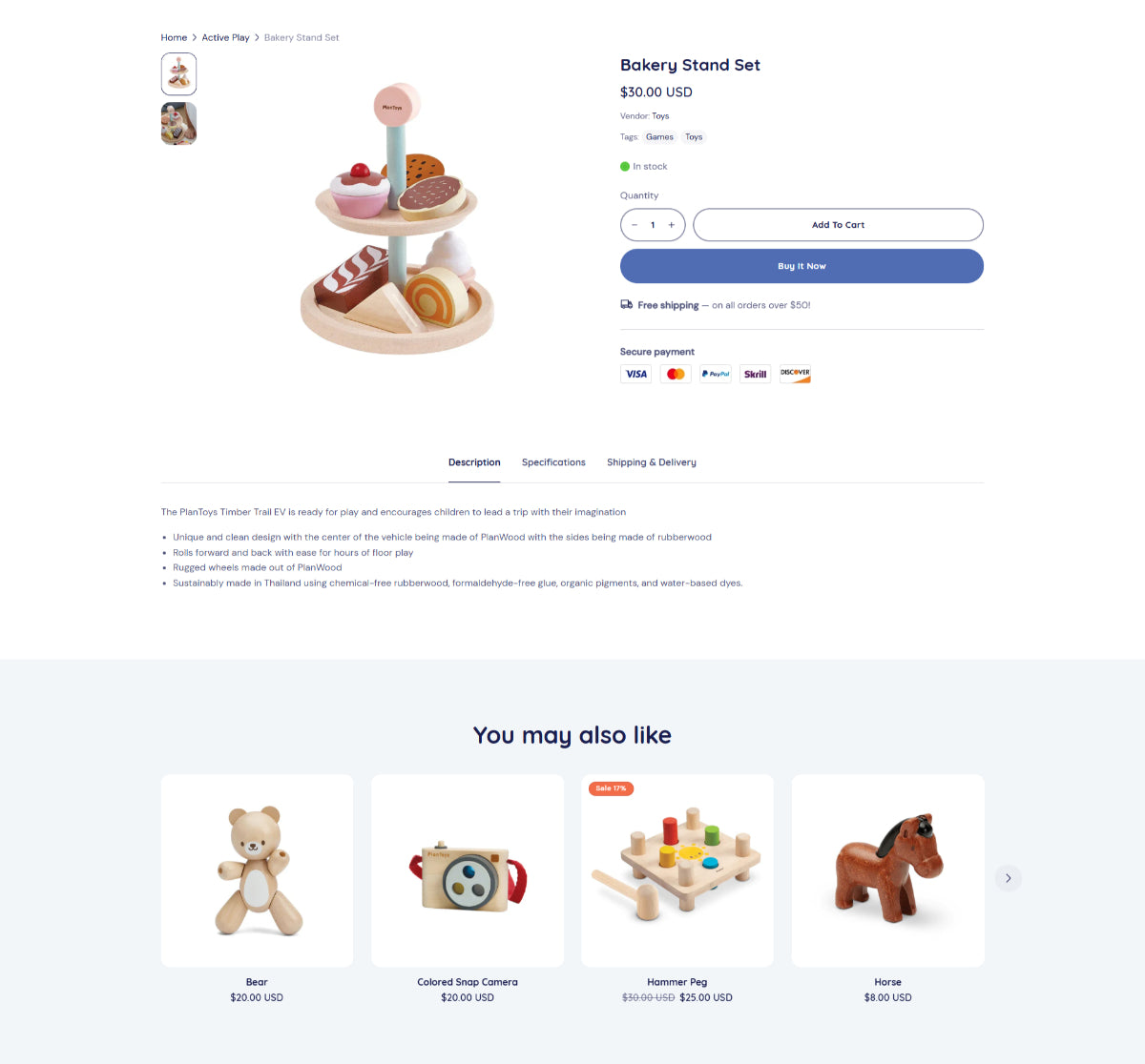 Toys and games 1 - Product page