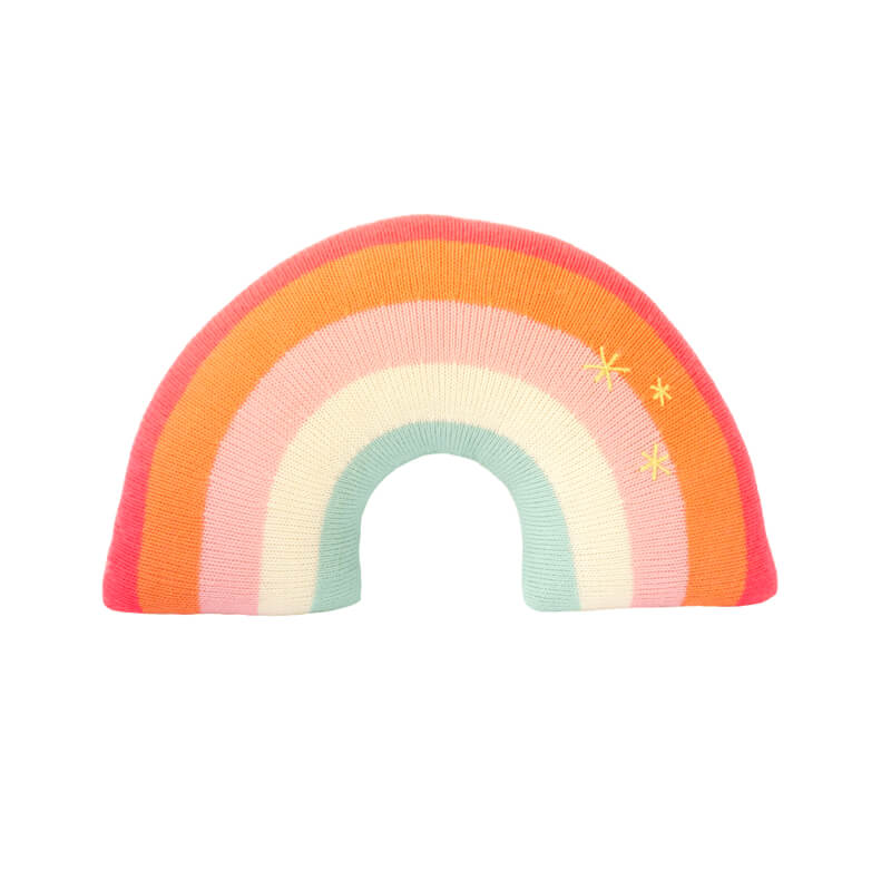 Pink rainbow pillow