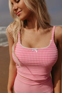 Newport swim top in pink