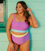 Pier 49 swim top in electric purple
