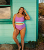 Pier 49 swim top in electric purple