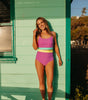 Pier 49 swim top in electric purple