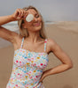Bandeau one piece in beach blossom