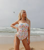 Bandeau one piece in beach blossom