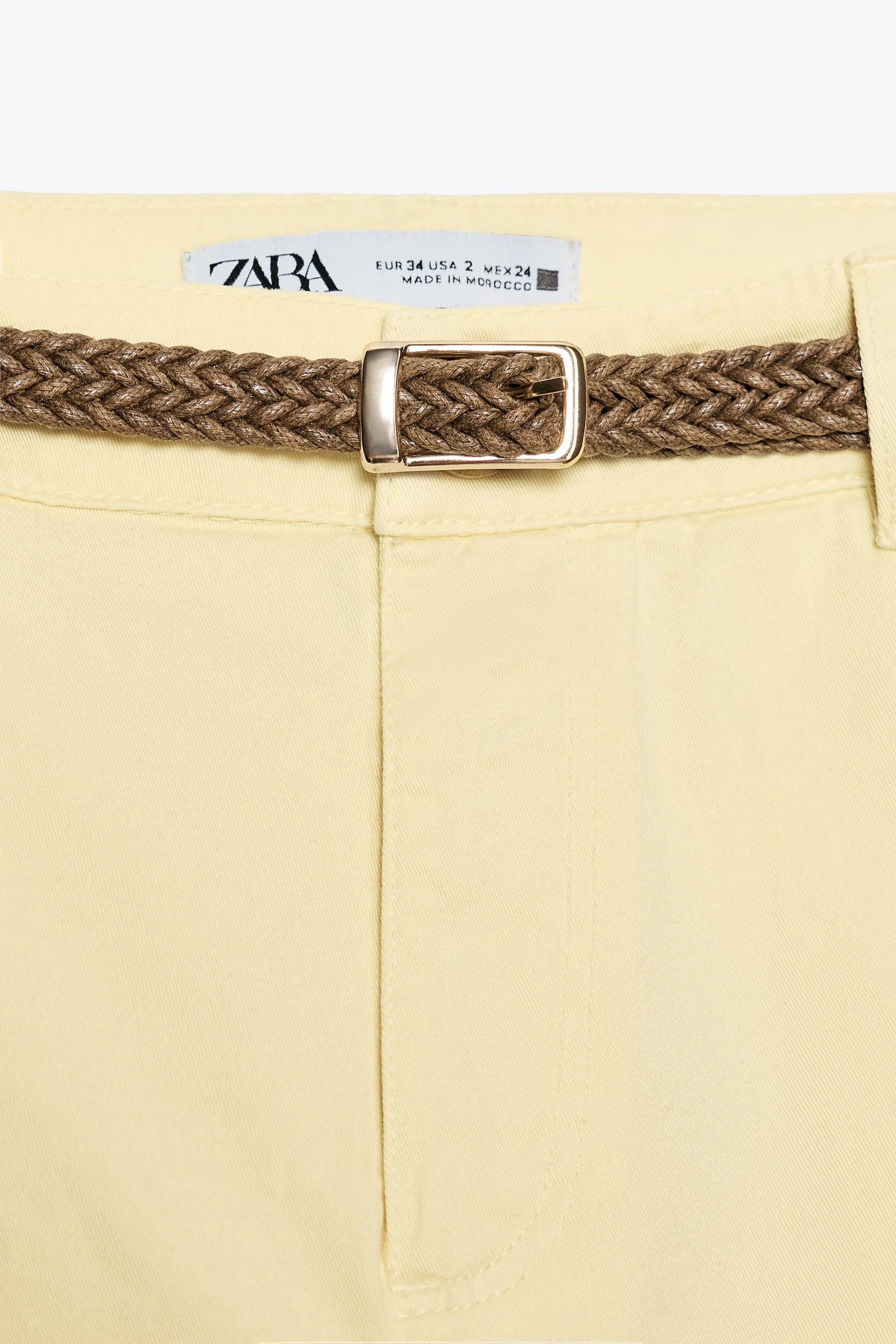 Chino trousers with braided belt