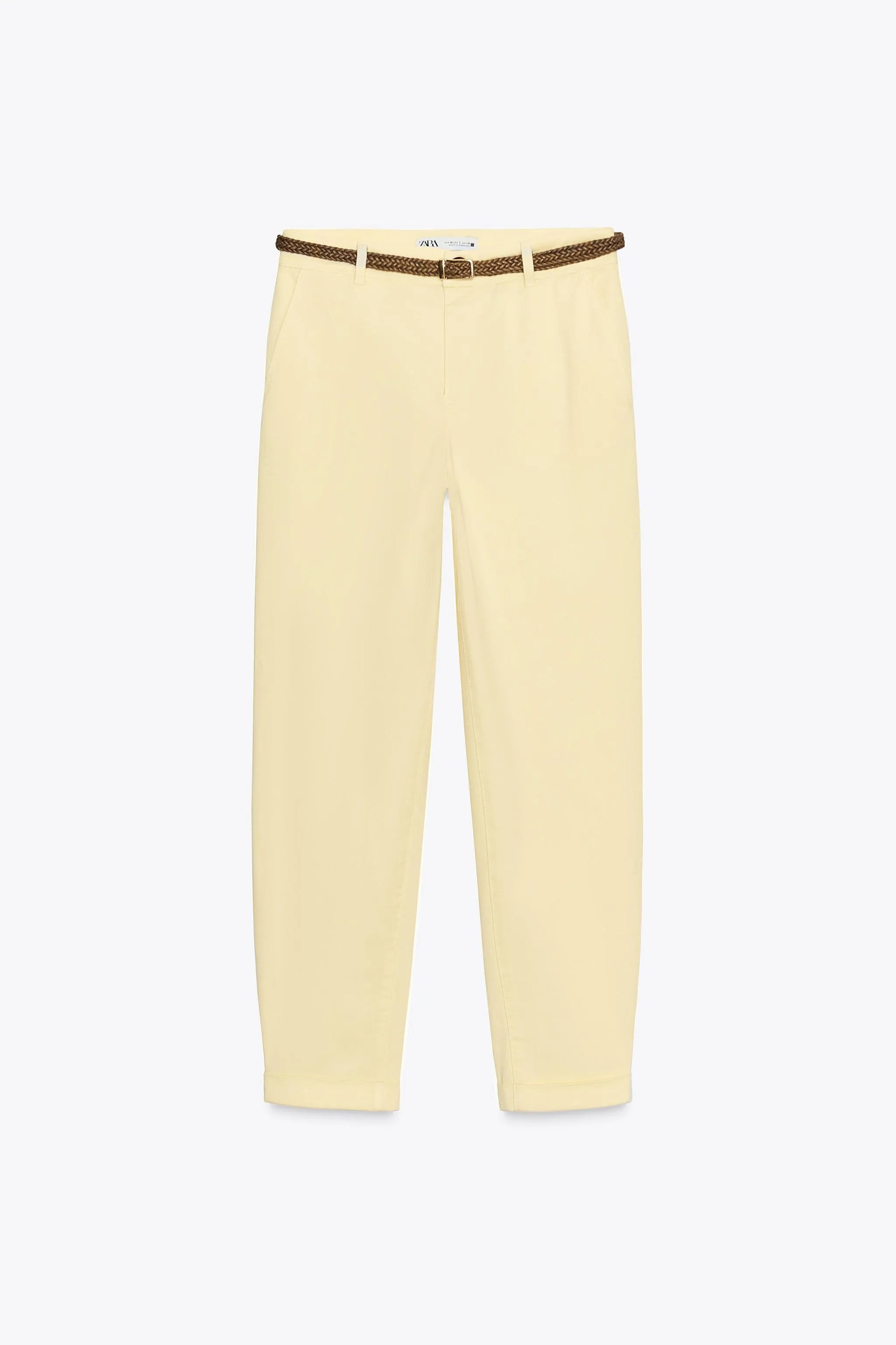 Chino trousers with braided belt