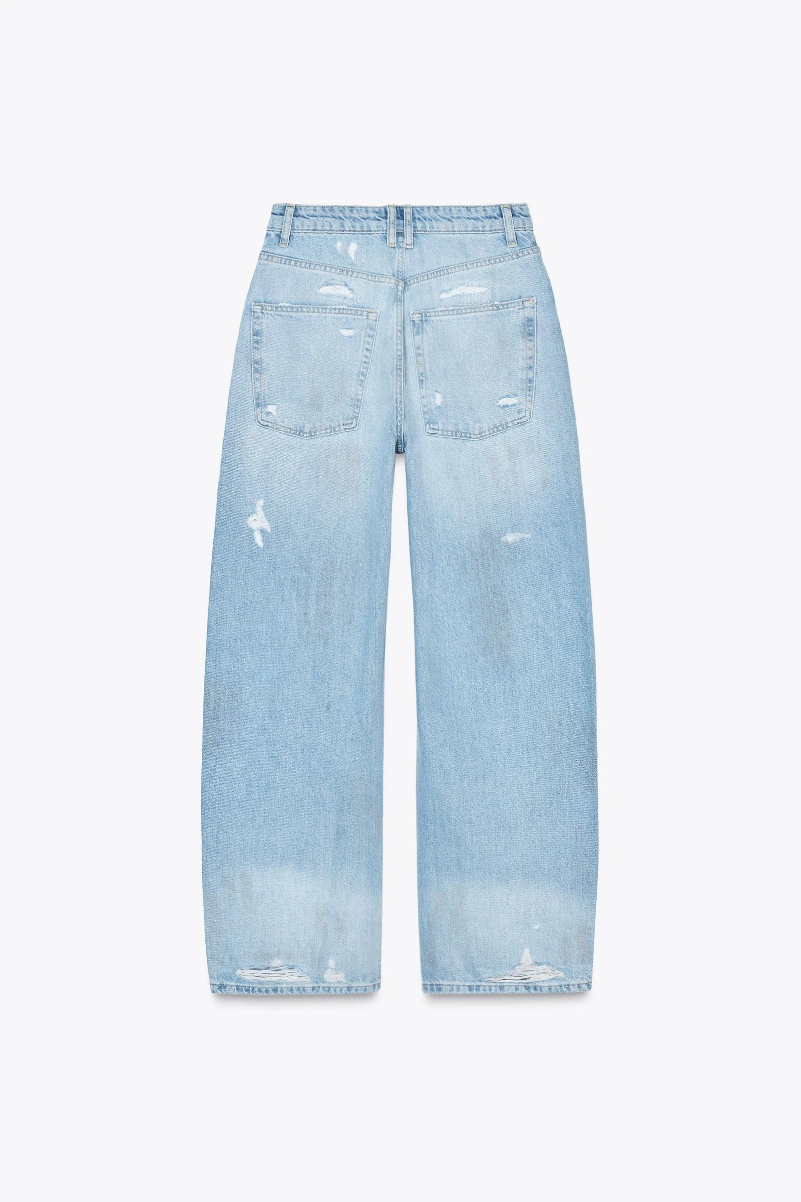 Trf ripped baggy mid-waist jeans