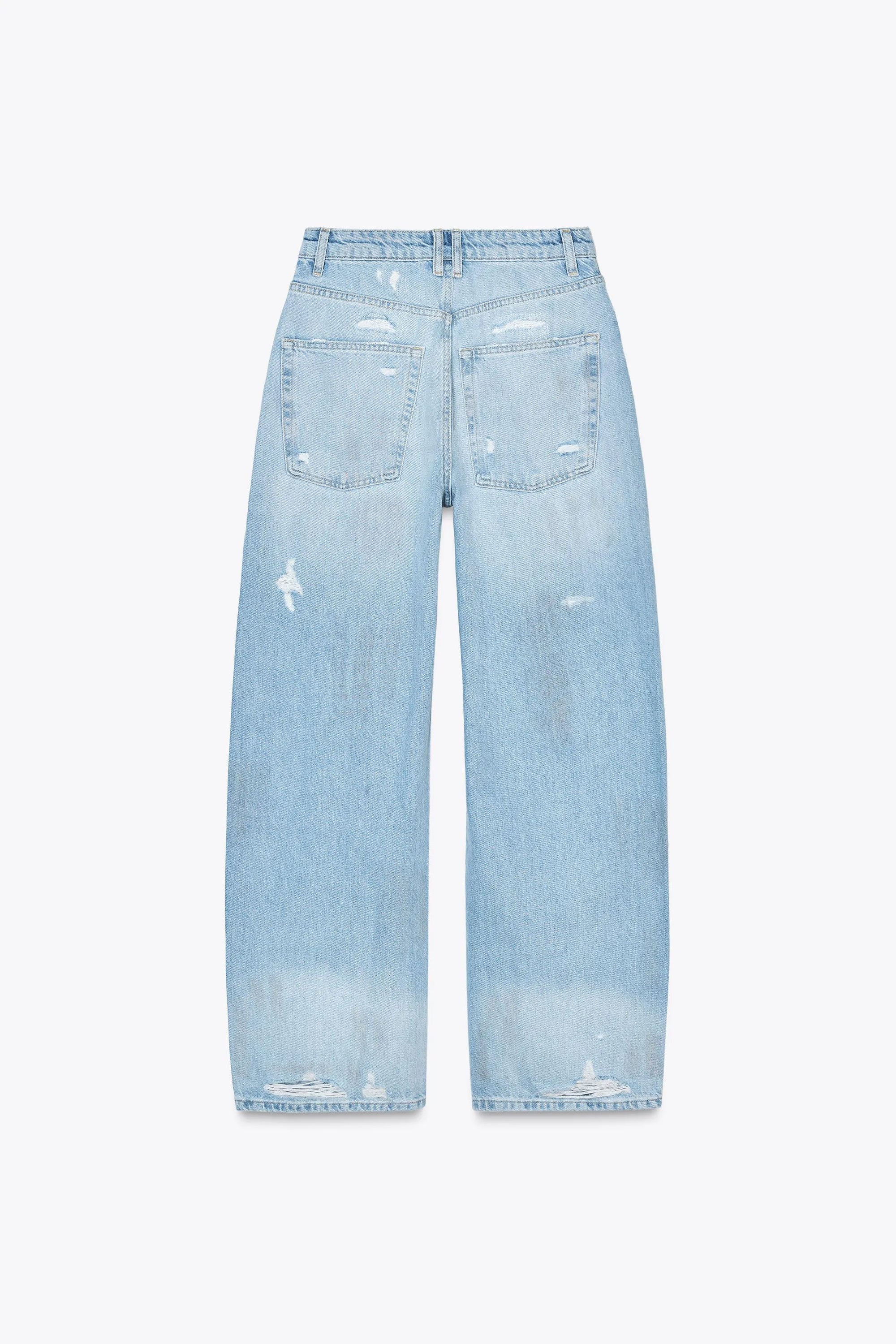Trf ripped baggy mid-waist jeans