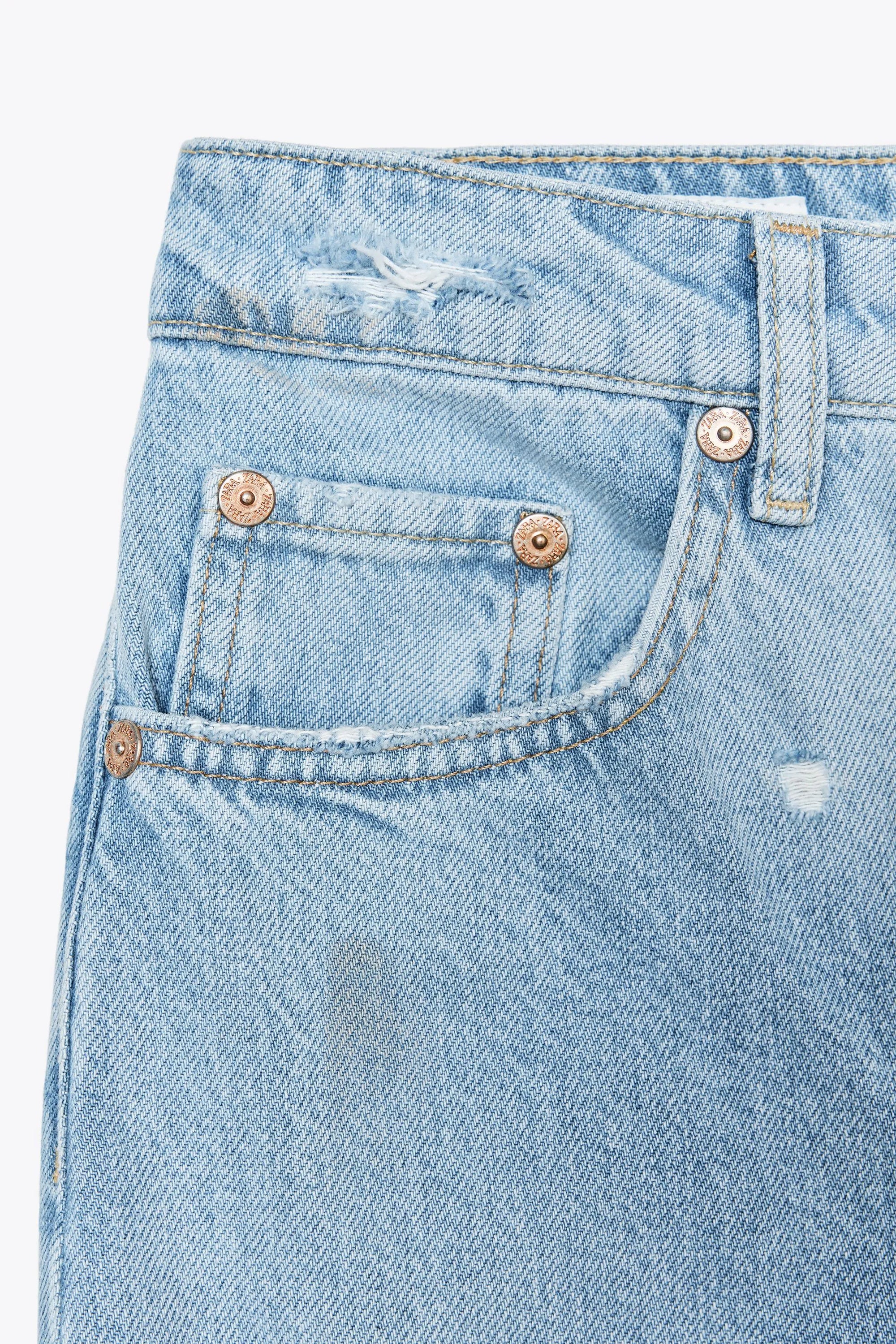 Trf ripped baggy mid-waist jeans