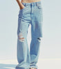 Trf ripped baggy mid-waist jeans