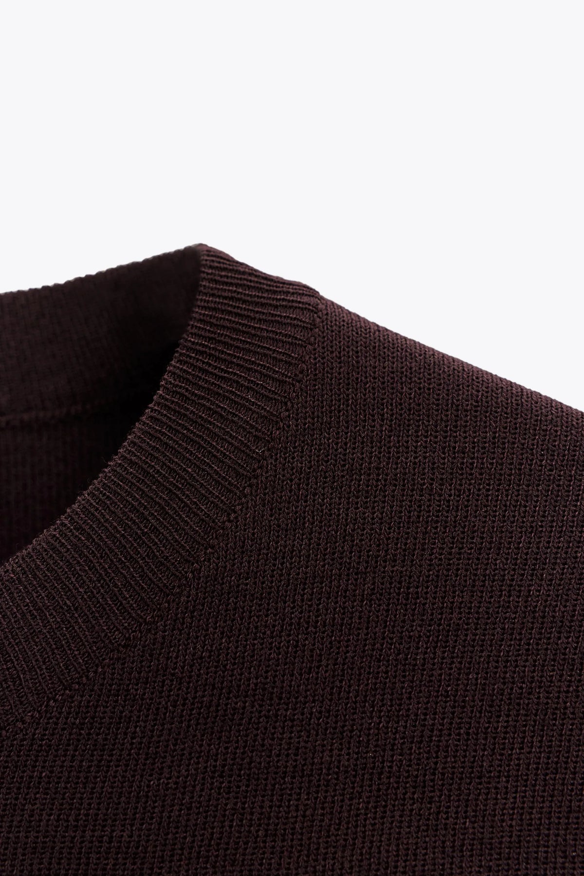 Plain knit short sleeve top