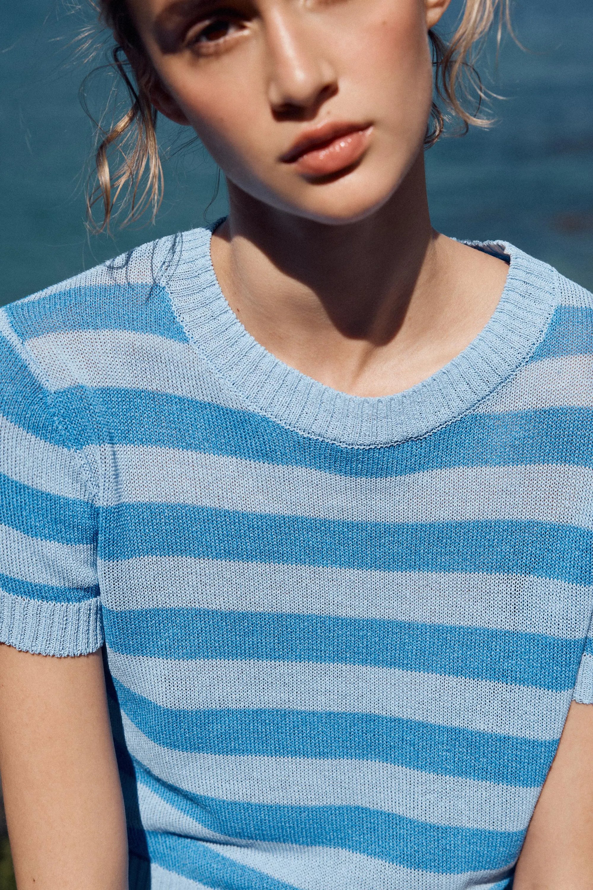 Striped knit top