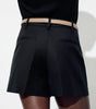 Darted bermuda shorts with belt