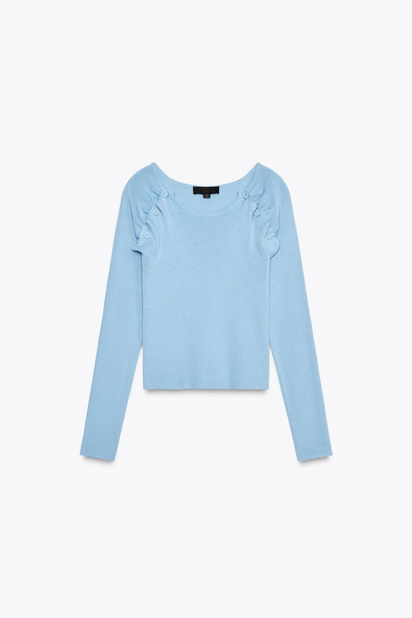 Gathered knit top