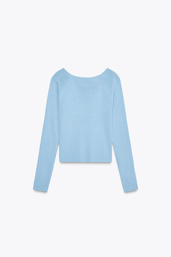 Gathered knit top