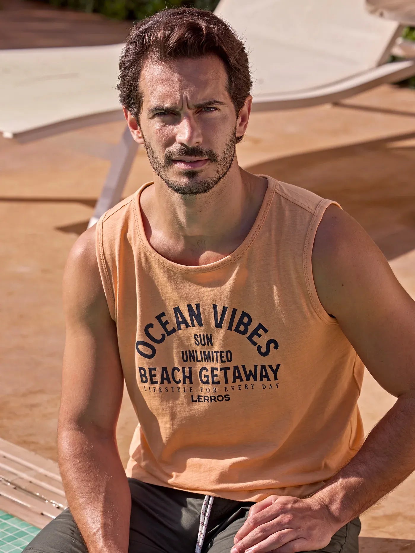 Herren Tanktop mit Brustprint