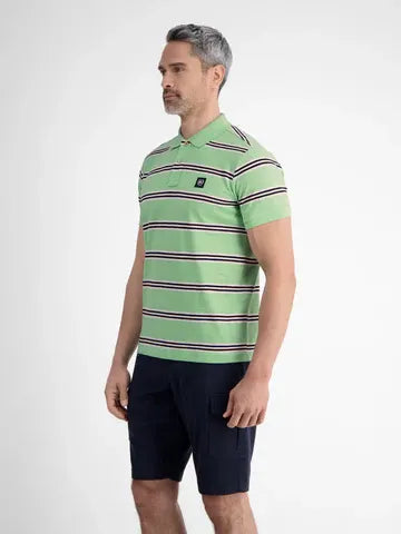 Herren Poloshirt in Rugby-Optik