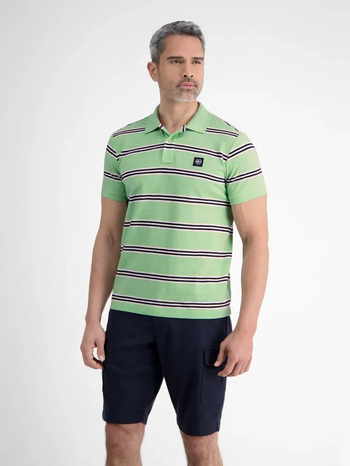Herren Poloshirt in Rugby-Optik