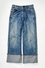 Cuffed low-rise jeans