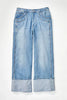 Cuffed low-rise jeans