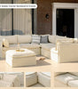 Modular Outdoor Washable 4-Seater | Alfresco Boucle in Creme