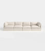 Modular Outdoor Washable 4-Seater | Alfresco Boucle in Creme