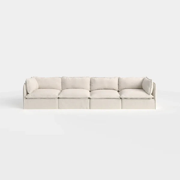 Modular Outdoor Washable 4-Seater | Alfresco Boucle in Creme
