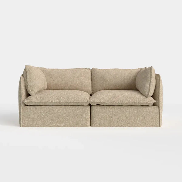 Modular Outdoor Washable 2-Seater | Alfresco Boucle in Cashew