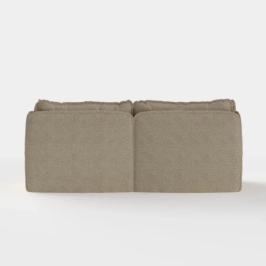 Modular Outdoor Washable 2-Seater | Alfresco Boucle in Cashew