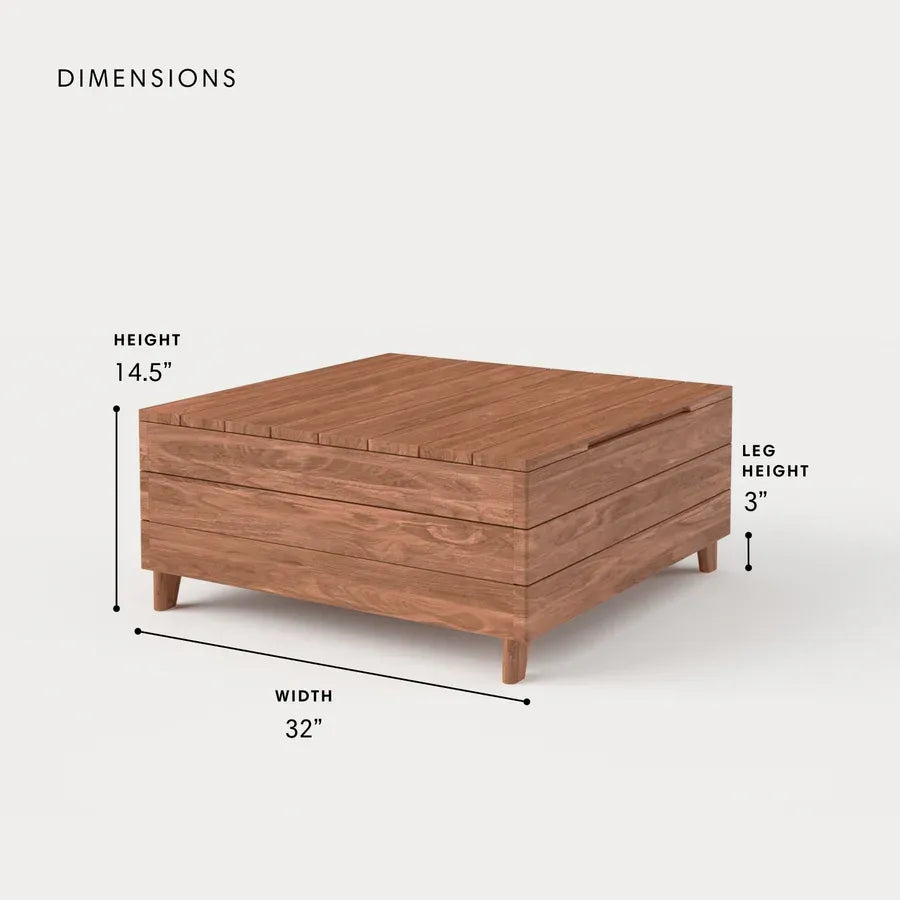 Dwell™ Teak Outdoor Storage Coffee Table