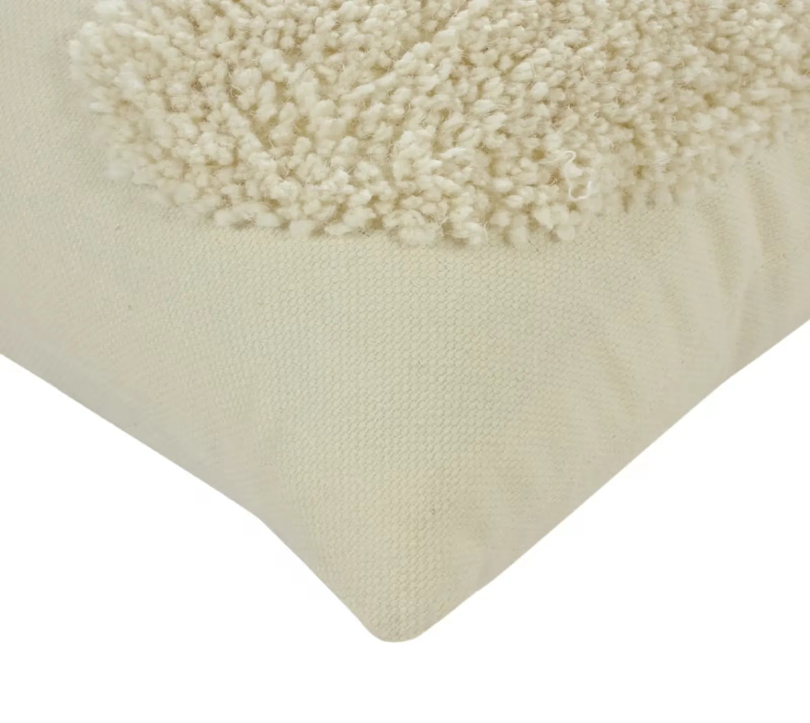 Taos Cushion Cotton Wool Natural - 50cm x 50cm