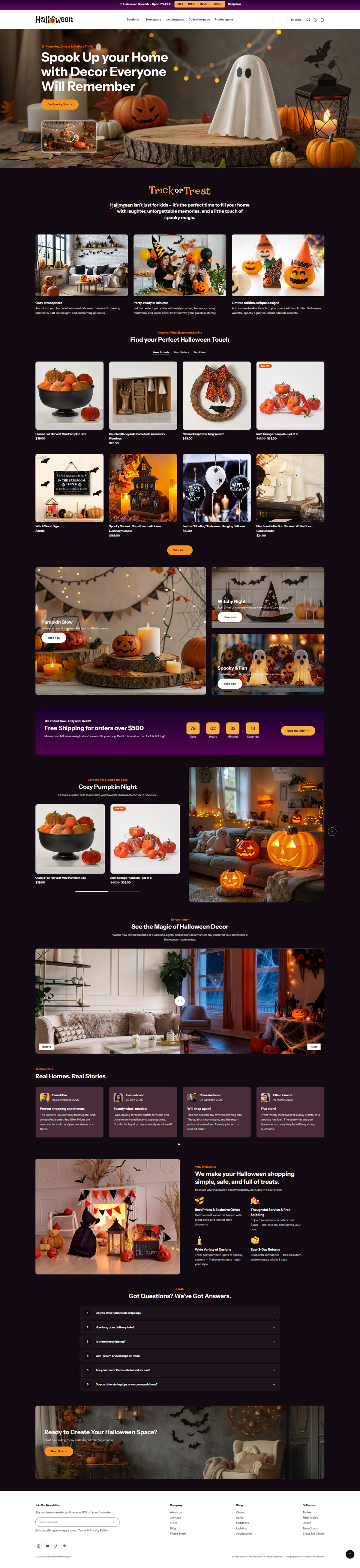 Halloween 1 - Landing page