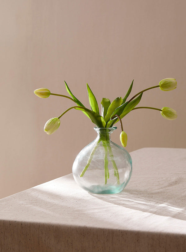 Artificial tulips vase