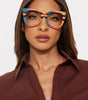 So Trendy Clear Lens Cat Eye Sunglasses - Multi Color