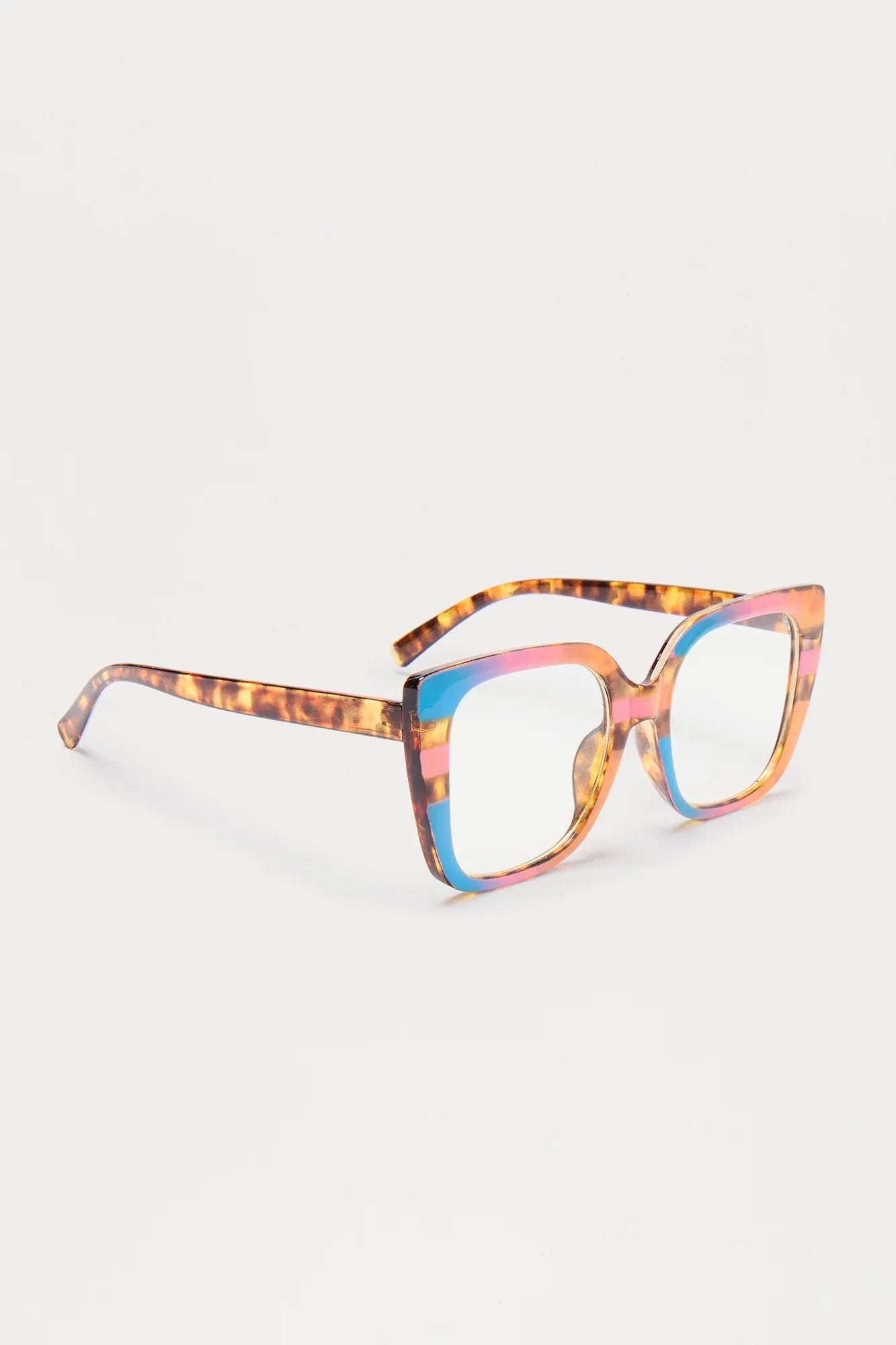 So Trendy Clear Lens Cat Eye Sunglasses - Multi Color