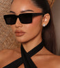 Same Day Different Girl Square Sunglasses - Black