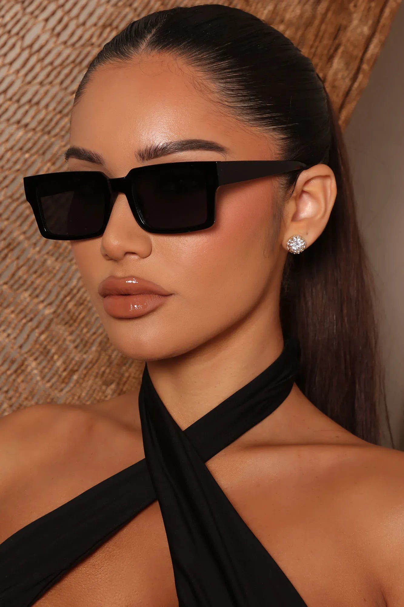 Same Day Different Girl Square Sunglasses - Black