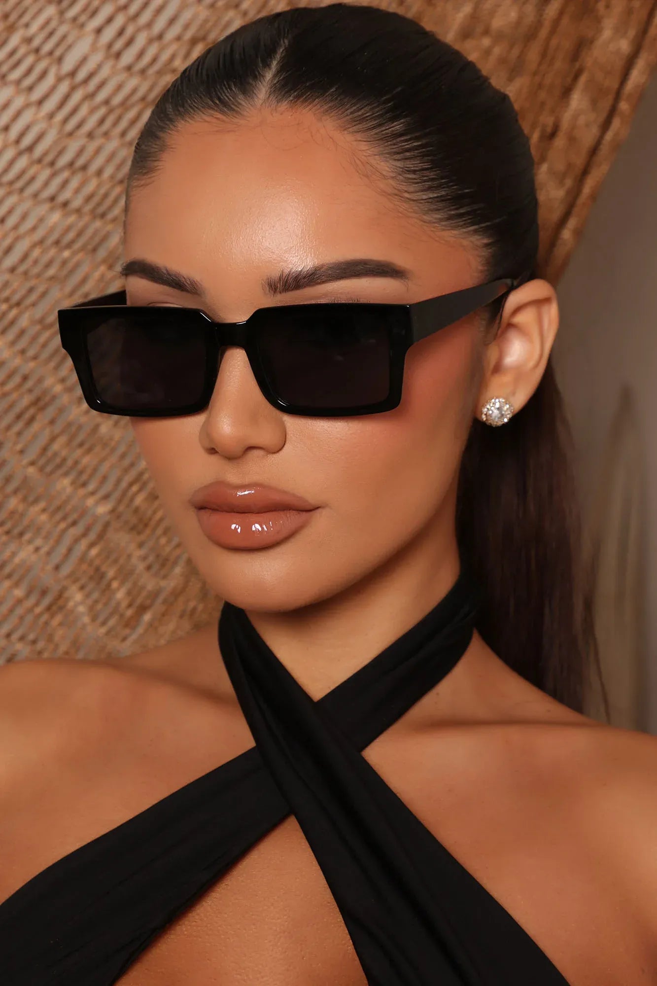 Same Day Different Girl Square Sunglasses - Black