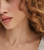 Letter M Inline Initial Necklace in 18k Gold Vermeil
