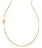 Letter M Inline Initial Necklace in 18k Gold Vermeil