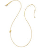Letter M Inline Initial Necklace in 18k Gold Vermeil