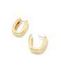 Ellen Wide Huggie Earrings in 18k Gold Vermeil