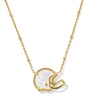 Football Helmet Gold Short Pendant Necklace
