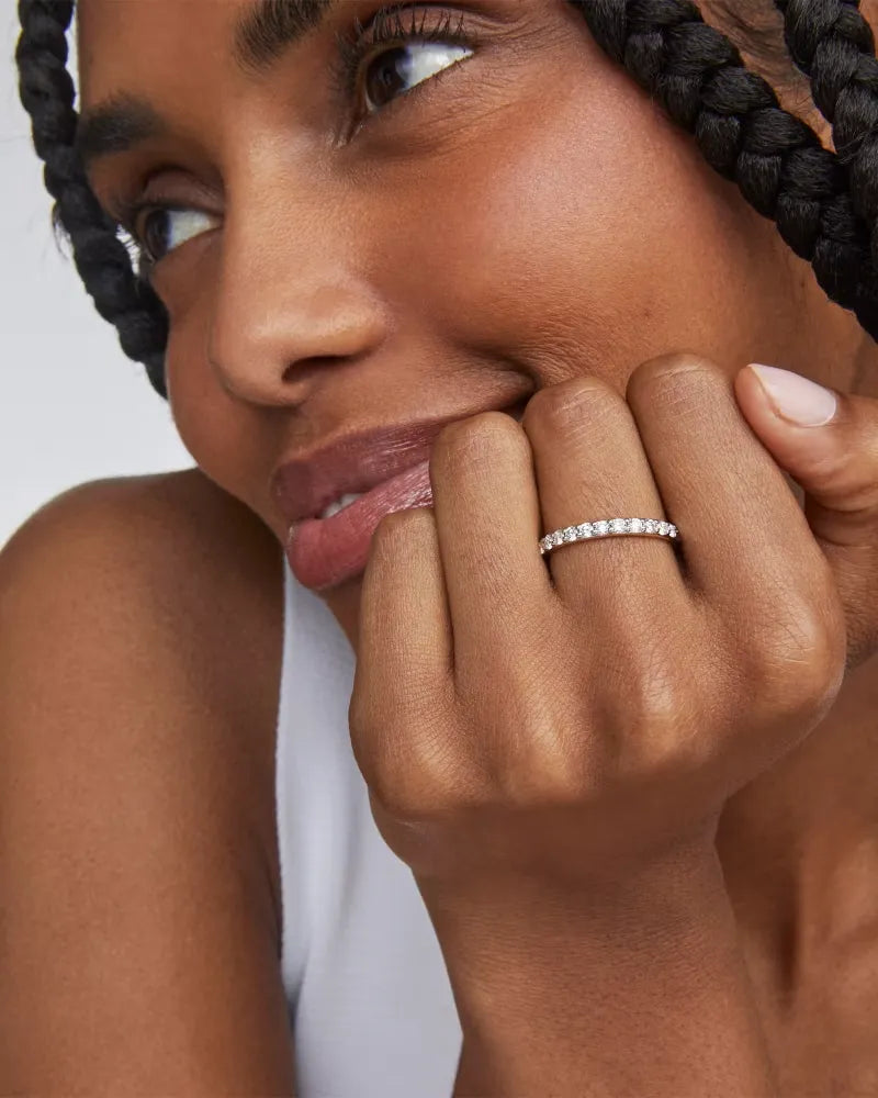 1 ct Lab Grown White Diamond Marilyn Band Ring in 14k