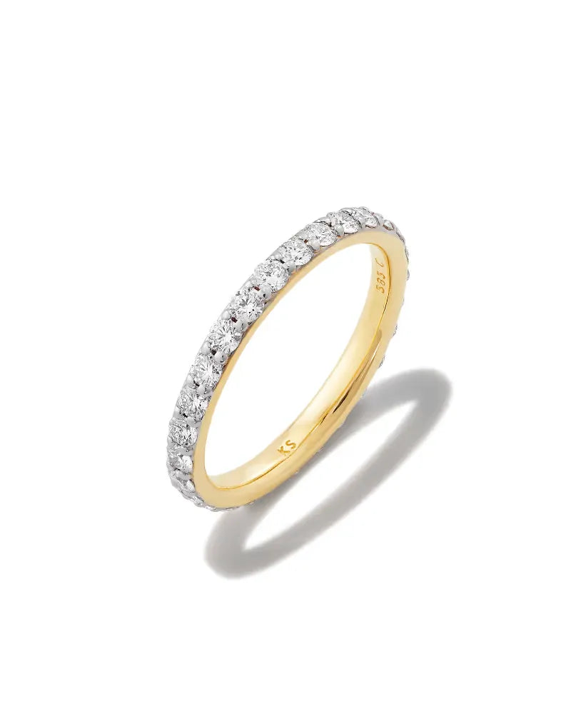 1 ct Lab Grown White Diamond Marilyn Band Ring in 14k
