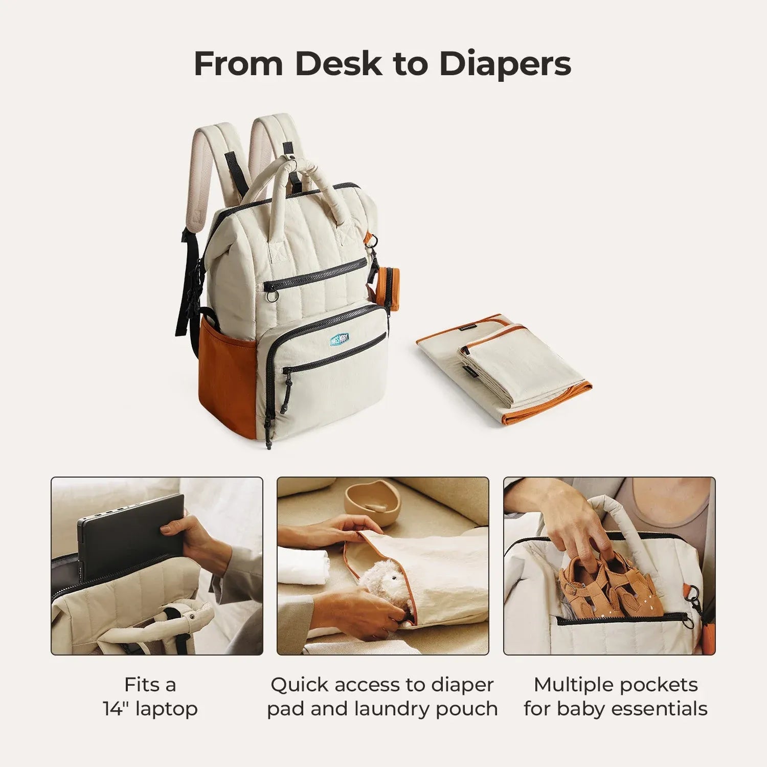 Paz 25L diaper backpack