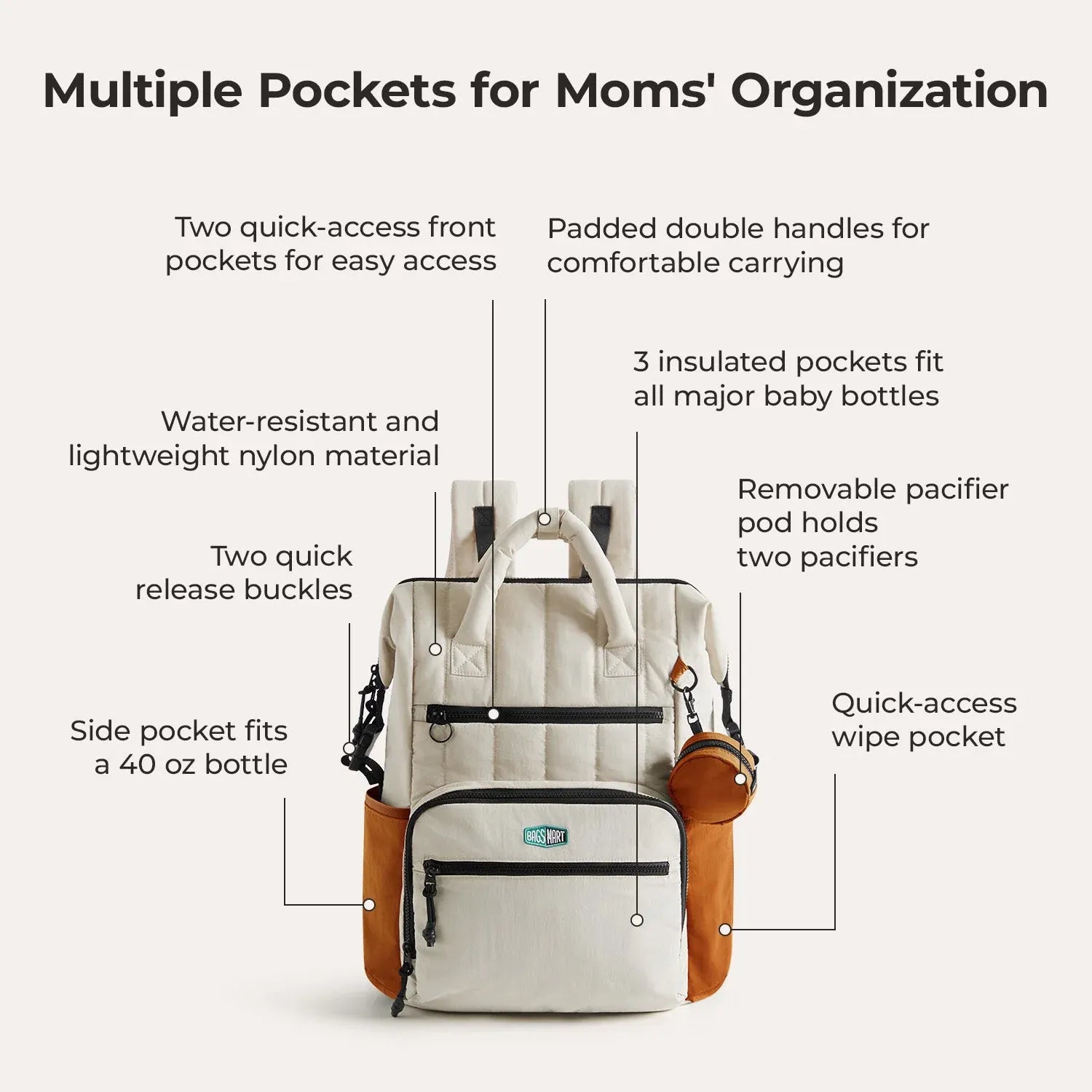 Paz 25L diaper backpack